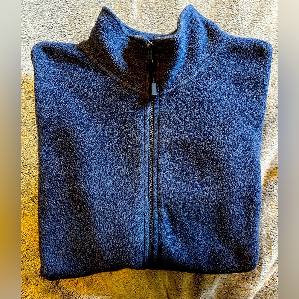 Croft & Barrow Fleece Jacket Medium Blue size M